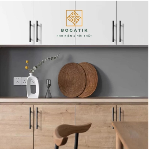 Tay nắm cửa tủ ngăn kéo tủ bếp hình chữ T chất liệu hợp kim kẽm màu đen kim hiện đại mã