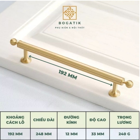 Tay nắm cửa tủ ĐỒNG THAU, tay nắm tủ bếp, tủ quần áo hàng cao cấp BOGATIK