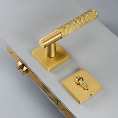 Tay nắm cửa gỗ, khóa cửa phân thể đồng thau cao cấp DR002