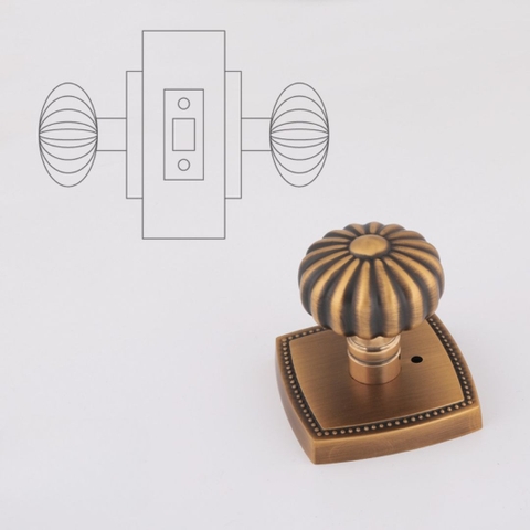 Tay nắm phân thể dạng núm tròn Royal Pumpkin chất liệu đồng thau DT703