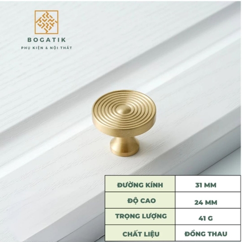 Tay nắm cửa tủ ĐỒNG THAU tay nắm tủ bếp phong cách mới của Bogatik, hàng cao cấp