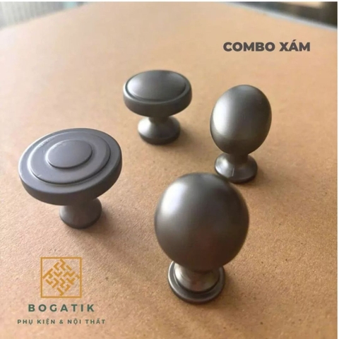 Núm tủ tay nắm cửa tủ ngăn kéo Bogatik núm tủ bếp chất liệu HỢP KIM NHIỀU MÀU hiện đại