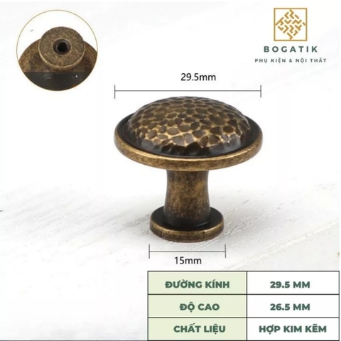 Tay nắm cửa tủ, tay nắm tủ màu Vintage, cổ điển cao cấp hợp kim kẽm siêu bền