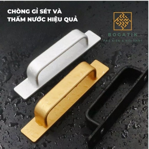 Tay nắm cửa tủ ngăn kéo tay nắm tủ bếp dùng keo dính không bắt vít đục lỗ tiện lợi hợp kim nhôm chất lượng tốt