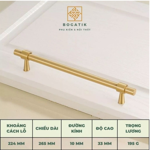 Tay nắm tủ ĐỒNG THAU, tay nắm tủ quần áo tủ bếp phong cách hiện đại sang trọng đẳng cấp DT816