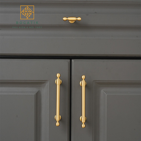 Tay nắm cửa tủ ngăn kéo, tay nắm tủ bếp chất liệu đồng thau cao cấp nhiều mẫu mã kích thước DT01