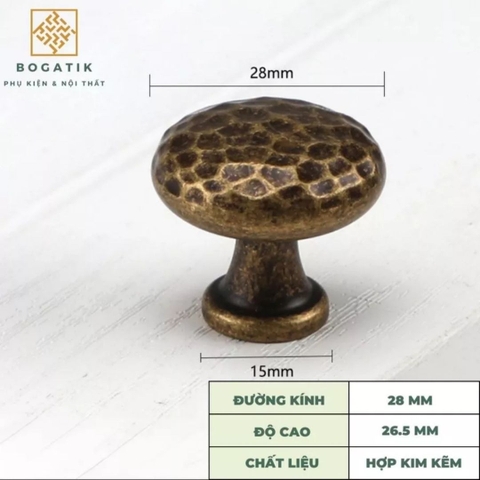 Tay nắm cửa tủ, tay nắm tủ màu Vintage, cổ điển cao cấp hợp kim kẽm siêu bền