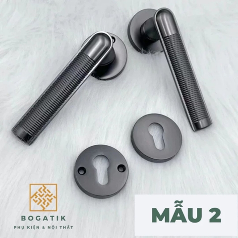 Khóa cửa tay gạt hợp kim kẽm hai màu sang trọng và hiện đại INDIANA