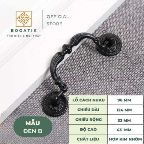 Tay nắm cửa tủ ngăn kéo tay nắm tủ bếp chất liệu hợp kim nhôm phong cách cổ điển tiện lợi