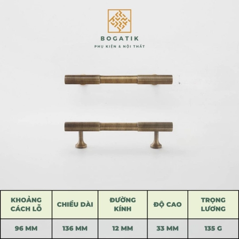 Tay nắm tủ ĐỒNG THAU, tay nắm cửa tủ bếp, tủ quần áo cao cấp, hàng có sẵn DT810