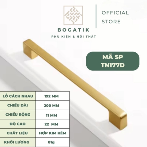 Núm cửa tủ ngăn kéo, tủ bếp hợp kim kẽm màu vàng kim nặng tay, cao cấp và hiện đại