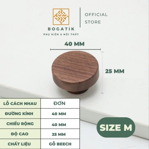 Tay nắm tủ hình bán nguyệt chất liệu gỗ óc chó và gỗ beech