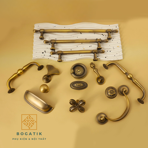 Tay nắm cửa tủ phong cách ANTIQUE hiện đai chất liệu hợp kim KẼM chất lượng cao Vintage