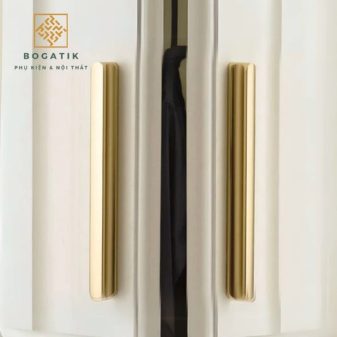 Tay nắm cửa tủ ngăn kéo tay nắm tủ bếp hợp kim nhôm hình chữ I màu vàng kim chất lượng cao