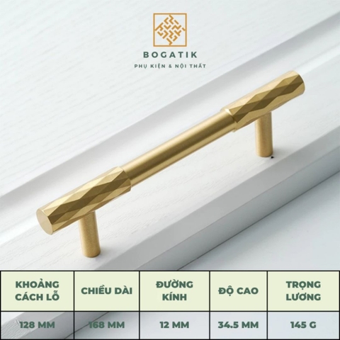 Tay nắm cửa tủ ĐỒNG THAU tay nắm tủ bếp phong cách mới của Bogatik, hàng cao cấp
