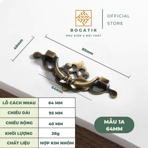 Tay nắm cửa tủ, ngăn kéo, tay nắm cửa gỗ CỔ ĐIỂN chất liệu HỢP KIM màu ĐỒNG tinh tế, thẩm mỹ