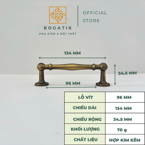 Tay nắm cửa tủ phong cách ANTIQUE hiện đai chất liệu hợp kim KẼM chất lượng cao Vintage