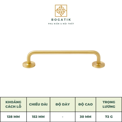 Tay nắm cửa tủ ngăn kéo, núm tay nắm tủ bếp hình tròn màu vàng chất liệu đồng thau DT815