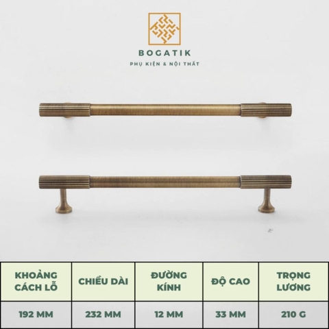 Tay nắm tủ ĐỒNG THAU, tay nắm cửa tủ bếp, tủ quần áo cao cấp, hàng có sẵn DT810