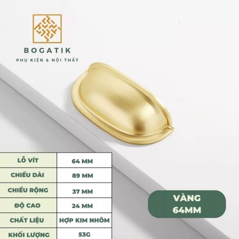 Tay nắm cửa tủ ngăn kéo tay nắm móc kéo hình vỏ sò kèm vít hợp kim phong cách châu Âu