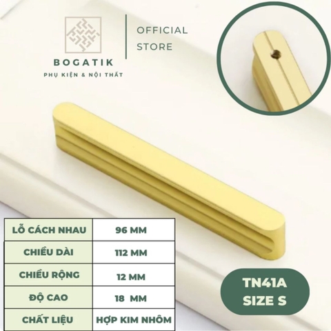 Tay nắm cửa tủ ngăn kéo tay nắm tủ bếp hợp kim nhôm hình chữ I màu vàng kim chất lượng cao