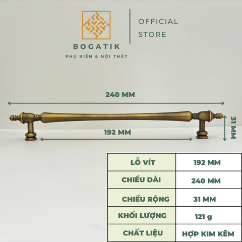 Tay nắm cửa tủ phong cách ANTIQUE hiện đai chất liệu hợp kim KẼM chất lượng cao Vintage