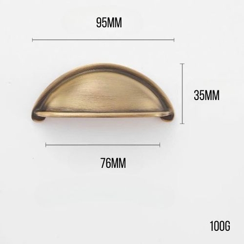 Tay nắm tủ quần áo, tay nắm tủ bếp đồng thau TIKO màu đồng antique, phong cách vintage sang trọng