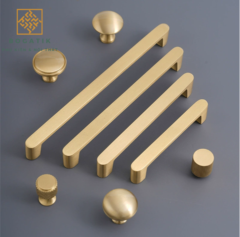 Tay cầm bằng đồng acrylic hiện đại tối giản ngăn kéo tủ giày tủ quần áo cửa Bắc Âu nhẹ sang trọng