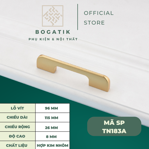 Tay nắm cửa tủ ngăn kéo, tay nắm tủ bếp hợp kim kẽm màu vàng kim nặng tay, cao cấp và hiện đại