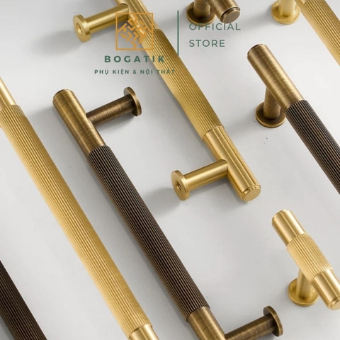 Tay nắm cửa tủ ĐỒNG THAU DT803 DT806, tay nắm tủ bếp, tủ quần áo hàng cao cấp BOGATIK