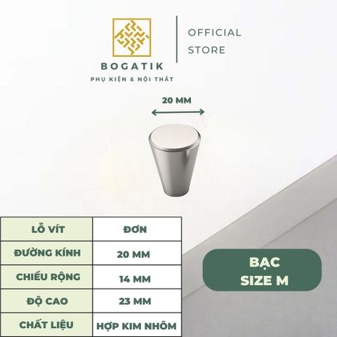 Tay nắm cửa tủ ngăn kéo, núm tay nắm tủ bếp hợp kim nhôm màu đen, vàng kim hình nón