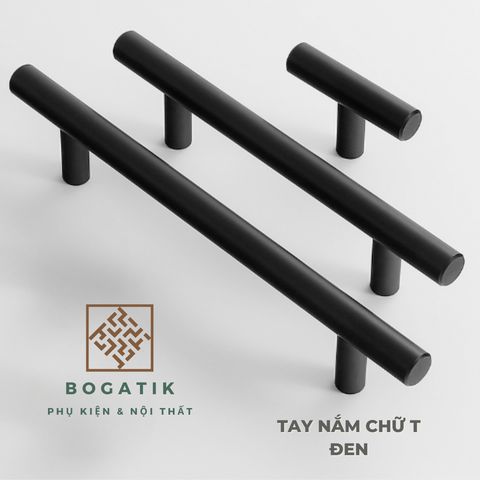 Tay nắm cửa tủ ngăn kéo tay nắm tủ bếp hợp kim nhôm đen, vàng hiện đại