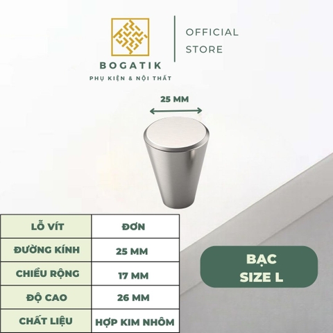 Tay nắm cửa tủ ngăn kéo, núm tay nắm tủ bếp hợp kim nhôm màu đen, vàng kim hình nón