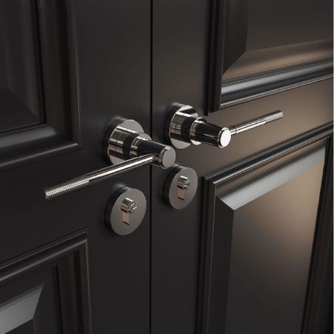 Khoá cửa phòng ngủ, tay gạt phong cách cổ điển Mỹ AMORE 1, hợp kim kẽm cao cấp + gỗ óc chó sang trọng