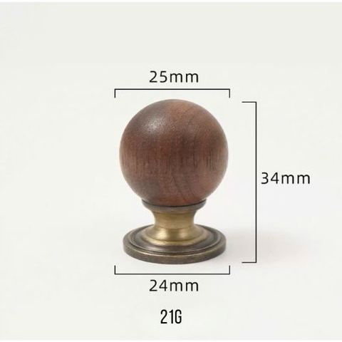Núm đồng thau tròn, phong cách cổ điển Pháp sang trang TUTI