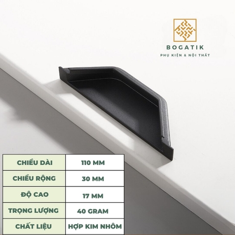 Tay nắm âm cửa tủ tay nắm âm tủ ĐA GIÁC hợp kim & chất lượng cao AT06, chống oxy hoá, siêu bền