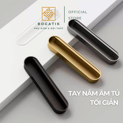 Tay nắm âm cửa tủ tay nắm tủ âm hợp kim nhôm cứng, chất lượng cao AT07, chống oxy hoá, siêu bền