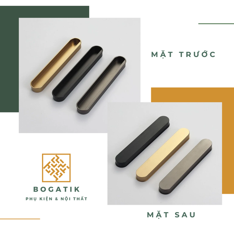 Tay nắm âm cửa tủ tay nắm tủ âm hợp kim nhôm cứng, chất lượng cao AT07, chống oxy hoá, siêu bền