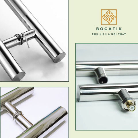 Tay nắm cửa tay nắm cửa KÍNH CƯỜNG LỰC INOX 201 giá rẻ