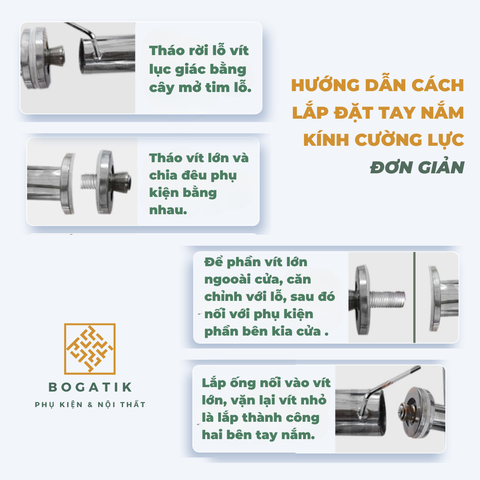 Tay nắm cửa tay nắm cửa KÍNH CƯỜNG LỰC INOX 201 giá rẻ