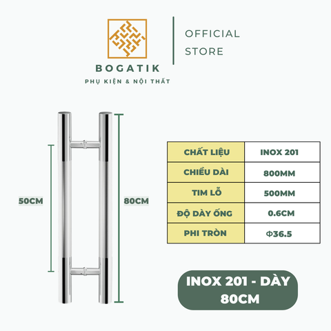 Tay nắm cửa tay nắm cửa KÍNH CƯỜNG LỰC INOX 201 giá rẻ
