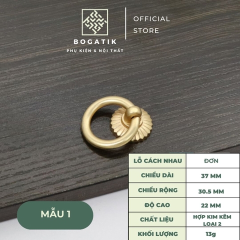 Tay nắm cửa tủ ngăn kéo tay nắm tủ bếp BOGATIK hợp kim KẼM giá rẻ màu vàng kim tinh tế & hiện đại