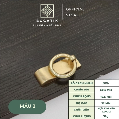 Tay nắm cửa tủ ngăn kéo tay nắm tủ bếp BOGATIK hợp kim KẼM giá rẻ màu vàng kim tinh tế & hiện đại