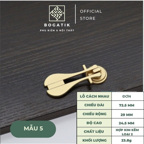Tay nắm cửa tủ ngăn kéo tay nắm tủ bếp BOGATIK hợp kim KẼM giá rẻ màu vàng kim tinh tế & hiện đại