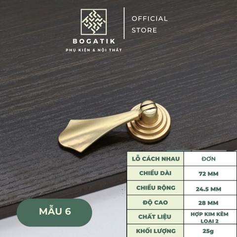 Tay nắm cửa tủ ngăn kéo tay nắm tủ bếp BOGATIK hợp kim KẼM giá rẻ màu vàng kim tinh tế & hiện đại