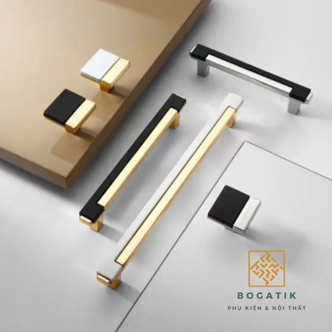 Tay nắm cửa tủ ngăn kéo tay nắm tủ bếp hợp kim kẽm cao cấp phong cách châu Âu tinh tế và sang trọng