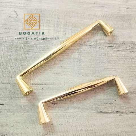 Tay nắm cửa tủ ngăn kéo tay nắm tủ bếp BOGATIK hợp kim KẼM VÀNG BÓNG hiện đại & cao cấp