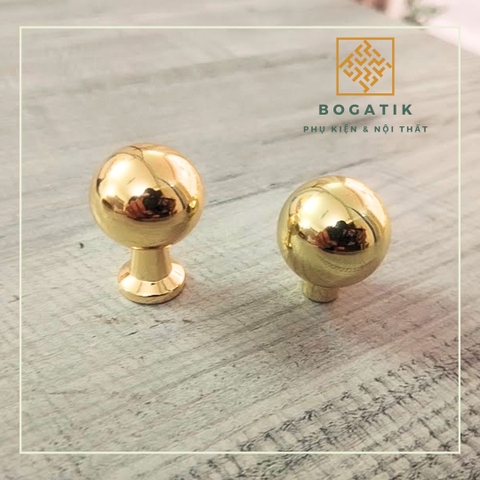 Tay nắm cửa tủ ngăn kéo tay nắm tủ bếp BOGATIK hợp kim KẼM VÀNG BÓNG hiện đại & cao cấp