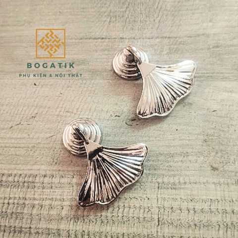 Tay nắm cửa tủ ngăn kéo tay nắm tủ bếp màu BẠC bóng chất liệu hợp kim KẼM sang trọng & cao cấp