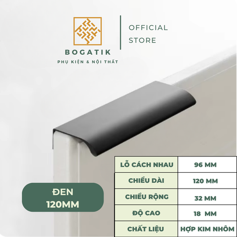 Tay nắm âm tủ tay nắm cửa tủ bếp chữ L chất liệu hợp kim nhôm hai màu đen, vàng hồng hiện đại AT02